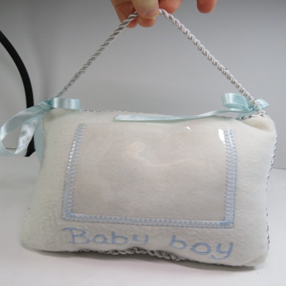 Baby Boy Photo Pillow for wall or Nursery Door decor